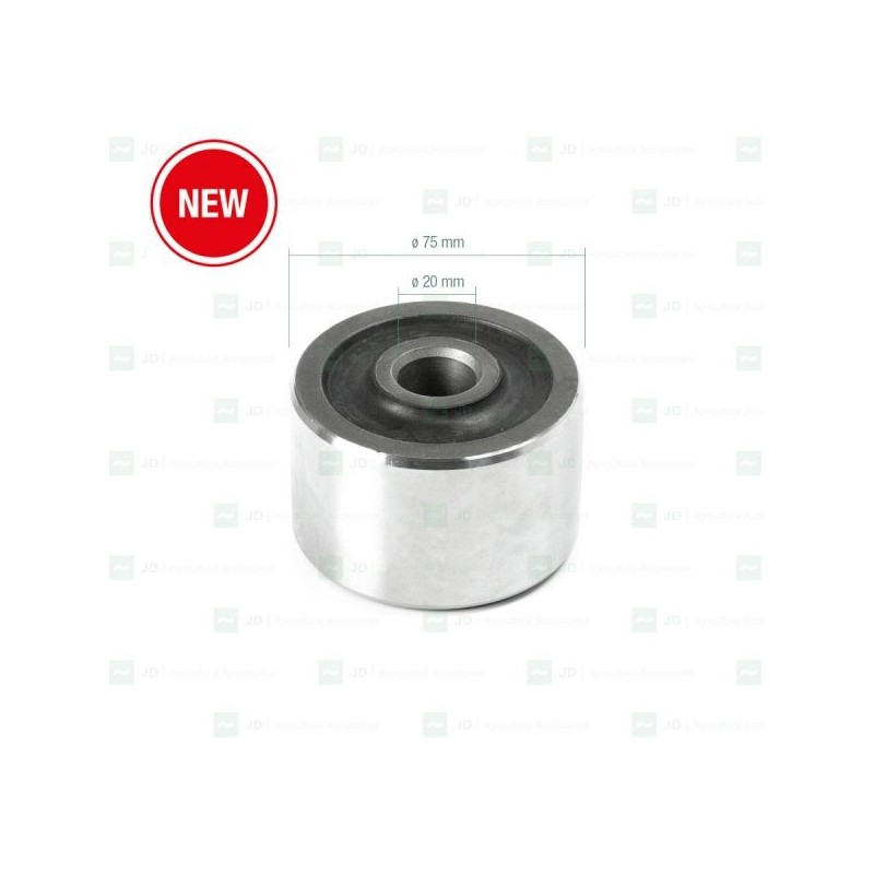 Silentblock reforzado elíptico ø20 × ø75 × 50 mm. Adaptable a Gregoire (386655)
