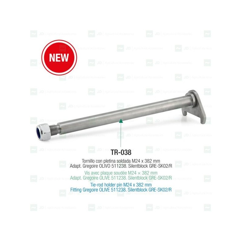 Tornillo M24 × 382mm Adapt. Gregoire OLIVO 511238