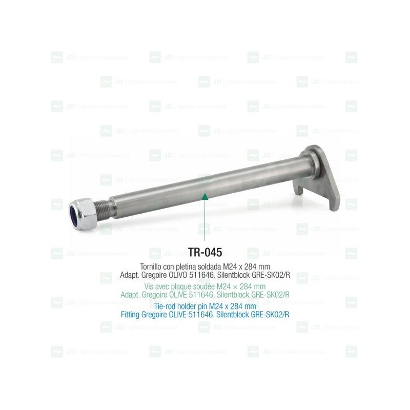 Tornillo M24 × 284mm Adapt. Gregoire OLIVO 511646
