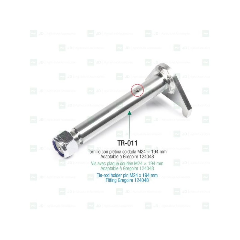Tornillo M24 × 194mm Adapt. Gregoire 124048