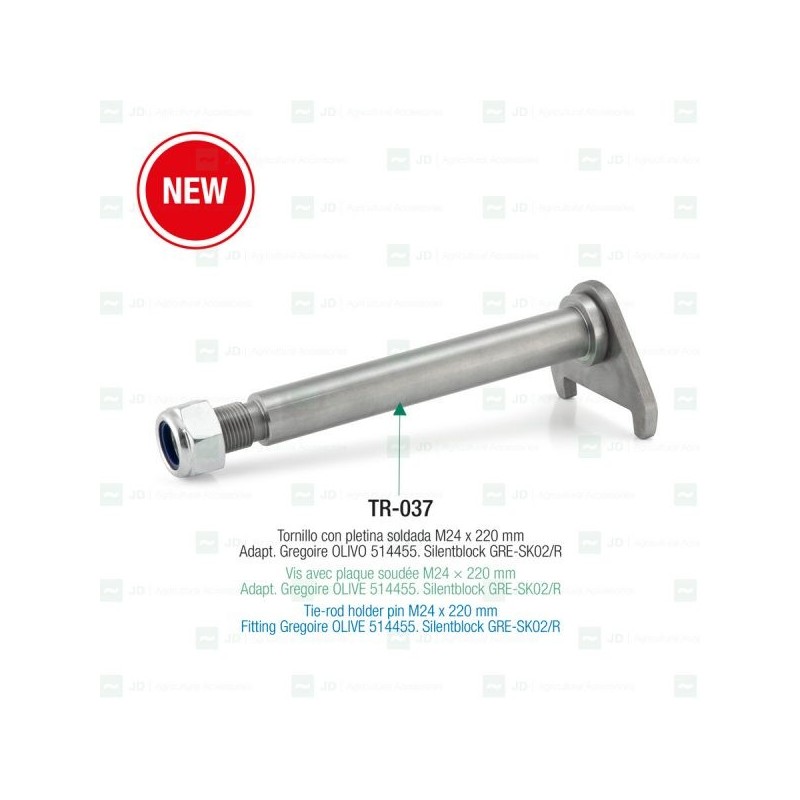 Tornillo M24 × 220mm Adapt. Gregoire OLIVO 514455