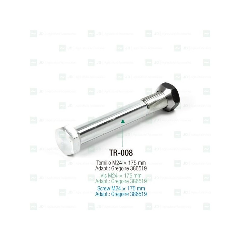 Tornillo M24 × 175 mm Adapt. Gregoire 386519