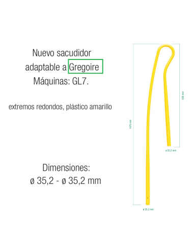 Sacudidor GL7 Gama Reforzada adaptable a Grégoire | Repuesto para Vendimiadora