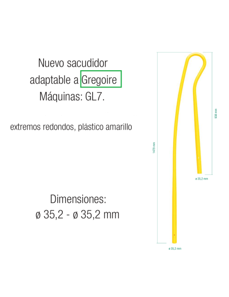 Sacudidor GL7 Gama Reforzada adaptable a Grégoire | Repuesto para Vendimiadora