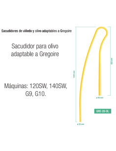 Sacudidor GRE-28-OL Gama Reforzada adaptable a Grégoire | Repuesto para Vendimiadora
