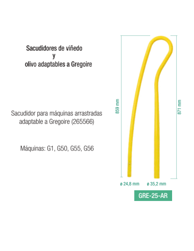 Sacudidor adaptable Ref: GRE-25-AR | Galia Exportaciones