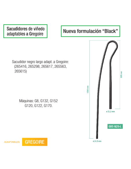 Sacudidor adaptable Ref: GRE-N25-L