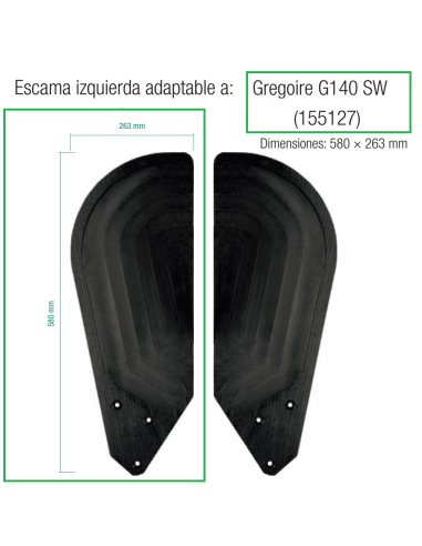 Escama derecha Gregoire G140 SW (155128)