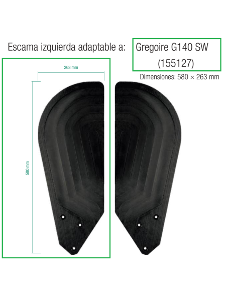 Escama derecha Gregoire G140 SW (155128)