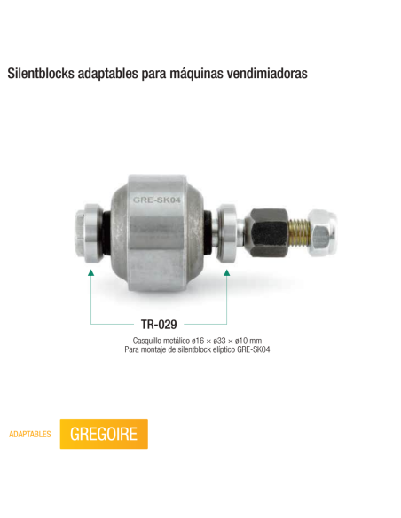 Casquillo metálico para silentblock