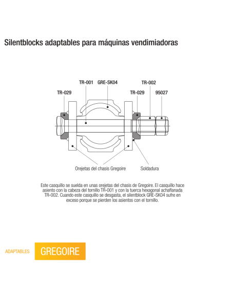 Casquillo metálico para silentblock